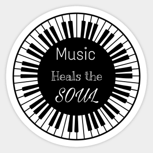 Music heals my soul Sticker
